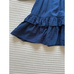 Abercrombie & Fitch Long Sleeve V-Neck Tiered Ruffle Mini Dress Blue XS Tall