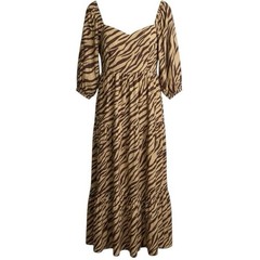 Anthropologie Blossom Maxi Dress NWT Size XL Textured Brown Multi Animal Print