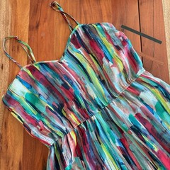 Jack by BB Dakota Multicolor Brushstroke Strap Maxi Dress
