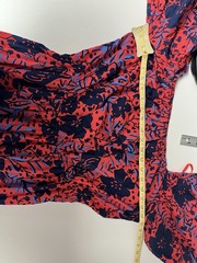 Lilly Pulitzer Tamie Off The Shoulder Midi Dress Ruby Red Heron My Own *no belt*