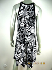 OLD NAVY SZ M Rayon/Spand Black White Halter Knit A-Line Summer Tunic Dress