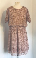 Papaya Pink Floral Lined Dress Size 18 Short Sleeve Summer