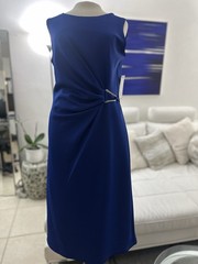 Madison Grey Midi Dress Size 12 Electric Blue