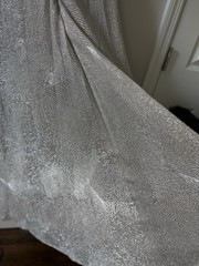 Talbot Runhof Pokario Silver Diamond Voile Sleeveless Gown