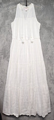 Lauren Conrad Dress Womens Sz Medium White Maxi Lightweight Lined Summer Spring