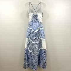 Cottagecore Babydoll Patchwork Maxi Dress S Fairy Romantic Coquette Prairie