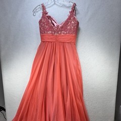 Cache Dress Vintage Long Maxi Y2K Ball Gown Prom Size 8 Pink Coral Sequin Fairy