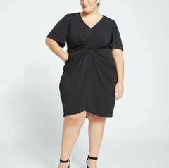 NWT Universal Standard Modiva Twist Dress Crepe Jersey PLUS SIZE 2XL 30-32 Black