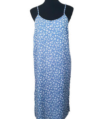 Thread and Supply MIdi Shift Dress Women&rsquo;s Size Medium Blue Ditzy Print New Boho