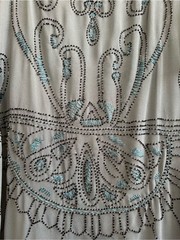 Free People Gray Blue Beaded Vintage Fringe Dress Small