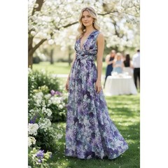 JS COLLECTIONS DRESS L GOWN MOTHER OF THE BRIDE FORMAL EVENING WEDDING GUEST