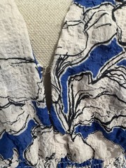 Misa Los Angeles Medium Floral Mini Dress Blue Crush Eight Gauze Smocked