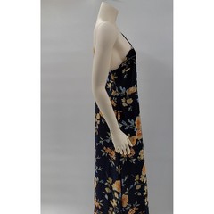Lulus Elegant Admiration Maxi One Shoulder Dress XL Navy Floral Wedding Guest