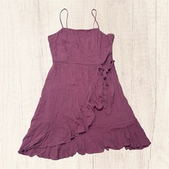 Altar&rsquo;d State Dusty Rose Straps Faux Wrap Ruffle Dress Fairycore Women’s Large
