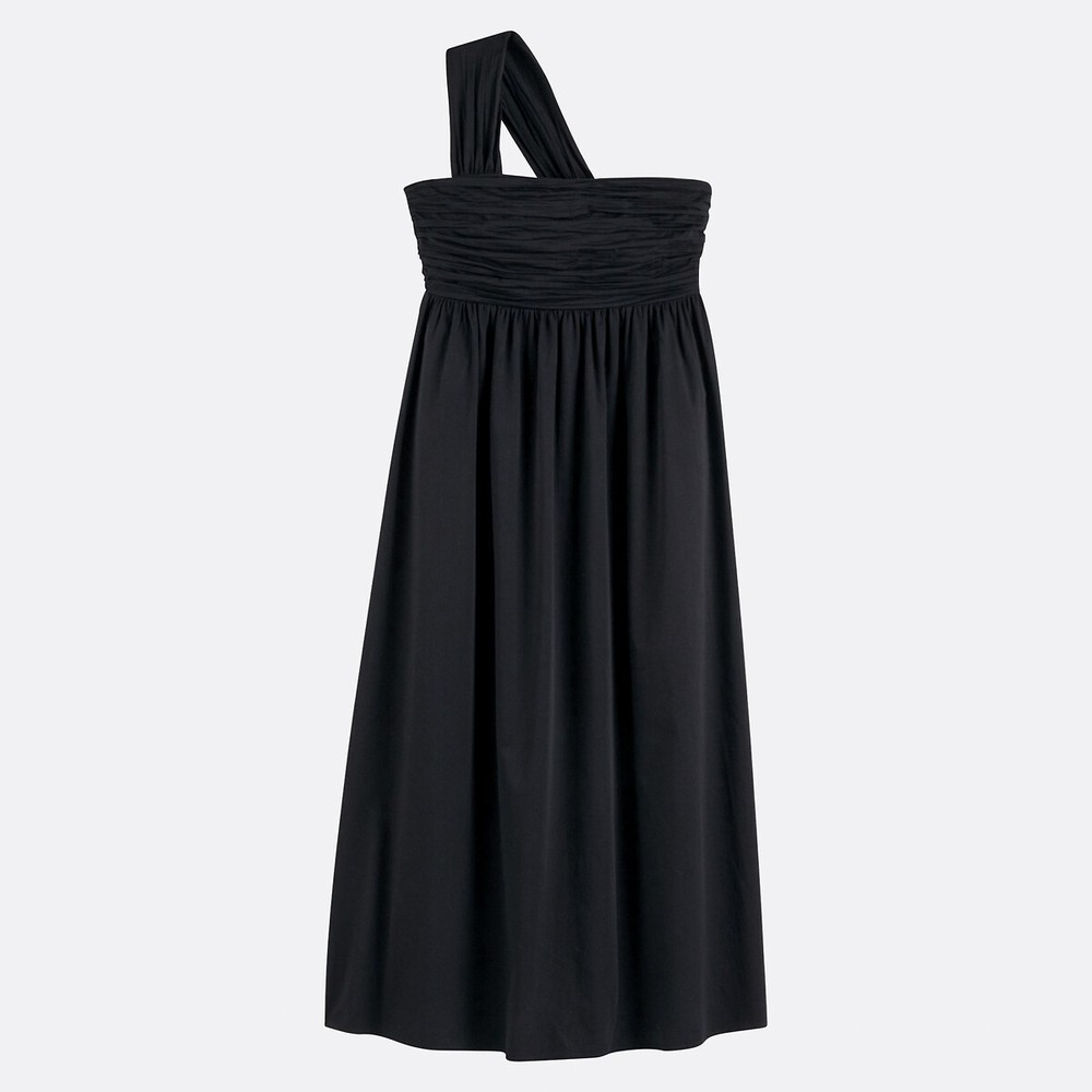 La Redoute Collections Asymmetric Strapless Maxi Dress Black Size 12 RRP £67.99