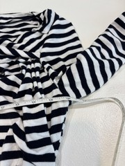 Rebecca Minkoff Lori Ruched Striped Jersey Dress L