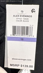 NWT Alex Evenings Black Sparkly Dress Size Women&rsquo;s 18