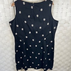 Amanda Smith Woman Black Daisy Embroidered Cotton Sheath Dress Plus Size 20W