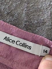 Alice Collins Pink Full Length Sleeveless V-Neck Dress, UK Size 14, Plain