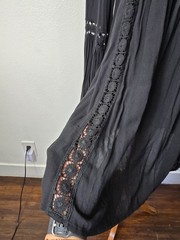 NWT Sea Gypsies by Lost « Plume Dress » Black Boho Lace Up Mini Dress – S