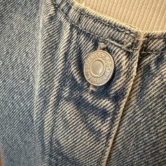 Levi&rsquo;s Denim Dress L Light Wash Button Front Scoop Neck Britney Spears Y2K