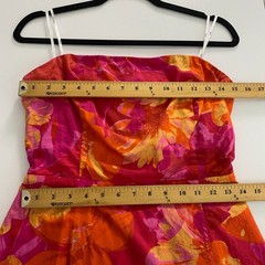 Lulus Bold Tendencies Fuchsia Floral Strapless Cutout Midi Dress Size Large