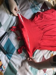 Red Ruched Bust Cami Dress Shein MOD. Princess waist belle christmas party prom