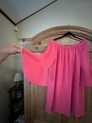 NWT Trina Turk Knox Dress Large Pink Bell Sleeve Sweetheart Shift Dress $258