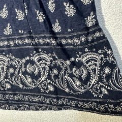 Fat Face Navy & White Floral Sack Dress Modal/Cotton Paisley w Pockets Size 6