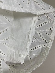 Anthropologie Alice White Eyelet Midi Crop Jumpsuit size 8 Wide leg Cottagecore