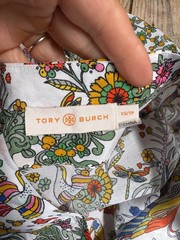 Exquisite TORY BURCH Multicolour Cotton Voile Exotic Bird Print Maxi DRESS XS §
