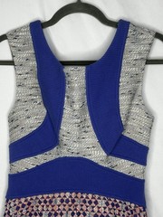 Plenty By Tracy Reese Anthropologie Tweed Geometric Purple Dress Fit & Flair 4