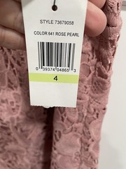 NWT Cynthia Steffe Womens Sz 4 Lace Overlay Sleeveless Dress Pink SI41