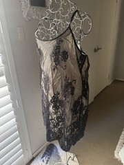 FLANNEL Australia NWT Black Silk And Lace Mini Slip Dress 2 10 $550