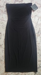 Norma Kamali Women&rsquo;s Sz. M/38 Black Strapless Midi Length Dress NWT