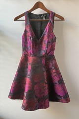 AQUA Multi Color Floral A Line Dress Small Size XS (orig. $98)