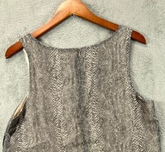 LUCCA Couture NEW Womens Large Python Mini Dress Beige Snake Sleeveless NWT