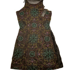 Kas New York Sleeveless Shift Dress Womens Size Small Cut Out Lined Whimsy. K45