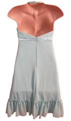 David&rsquo;s Bridal Green Dress Sleeveless Halter Ruffles Lined Misses Size 14 NWT