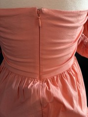 Staud Elio Orange Grapefruit Mini Dress Sz 6 Tiered Cotton