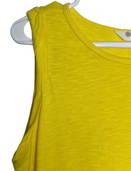 Candace Cameron Bure Sunkissed Sleeveless Midi T Shirt Dress M Sunshine Yellow