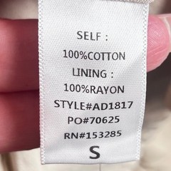 Able Los Angeles Scalloped Button Down Mini Shirt Dress Womens Size Small Preppy