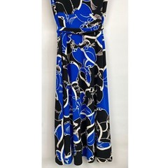 Lauren Ralph Lauren Bridle Print Equestrian Sleeveless Tie Waist Dress, Blue 12