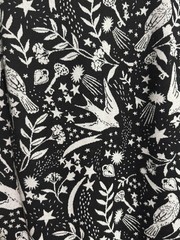 Boden Winifred Pattern Cotton Blend Dress, Size 8P US, Lined Animals Birds