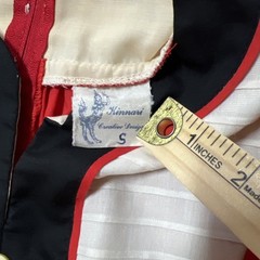 Vintage Kinnari Dress Small Multicolor Red Black Brown White Long