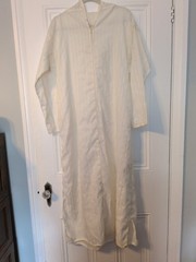 Cream Hooded Kaftan Tall Girl Friendly One Size Fits Most Cotton Blend