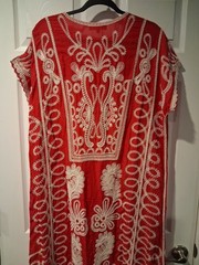 Solitaire Women&rsquo;s Embroidered Rayon Boho Maxi Dress Size XL Red