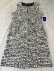 Apt 9 womens sleeveless round neck zip front dress size Large