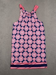 Mud Pie Womens Dress Small S (4-6) Blue Pink Sleeveless Halter Beach Stretchy