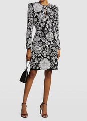 $4995 Naeem Khan Women&rsquo;s Floral-Embroidered Beaded Keyhole Cocktail Dress Sz 6